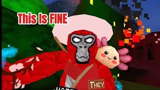 Exploring the ruins of gorilla tag city 