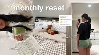 october monthly reset | getting my life together, goal setting, working out & grocery shopping