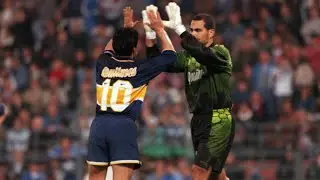 La mejor atajada de tiro libre de la historia | Chilavert vs Maradona | Diego vs Chila | 1 vs 10