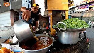 भाजी बड़ा आलू बड़ा समोसा चाट ब्रेड बड़ा दिन भर खाते हैं लोग। Bhaji Bada, Aalobada Indore Street Food