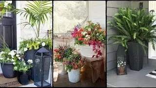 Front Porch Flower Pots decor Ideas