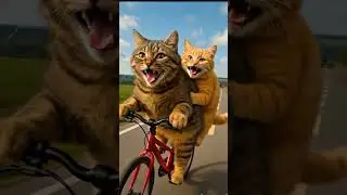 Cat Fart Cracks Them Up on a Bike Ride!  ✅ #funny #trending