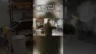 Manual Powder Coating Spray Booth for Metal Parts