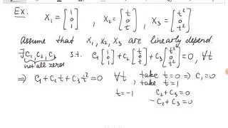 Week13Lecture2Part3: Wronskian and linear independence