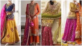 Mehndi dresses ideas/Pakistani fashion 2025/Pakistani bridal mehndi dresses/Latest Mayon dresses