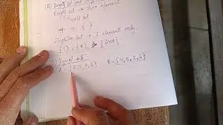 VII Set Concepts( Empty, Singleton, Equal, Equivalent sets)