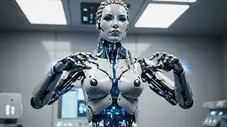 Ultra Realistic Humanoid AI Robot | Female Cyborg Test Sequence 4K #robot #ai #cyborg