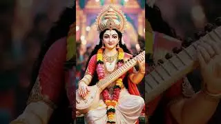 She arrives with knowledge, peace, and endless grace 🌼🎶 #saraswati Mata 🙏