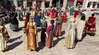 Ballada final dels Gegants de Lleida amb colles geganteres