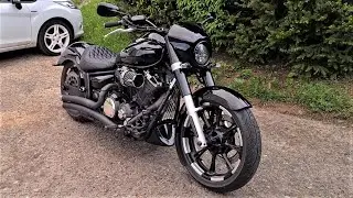 Yamaha xvs 950 midnight star - before and after