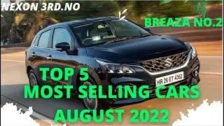 5 most sellig cars august 2022