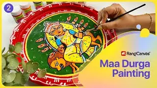 Maa Durga Sara Painting | Maa Durga Painting Tutorial | Durga Thakur Drawing #durgapujadrawing
