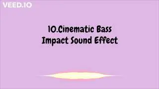 Cinematic Bass Impact Sound Effect