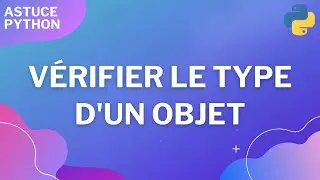 Vérifier le type d'un objet avec Python