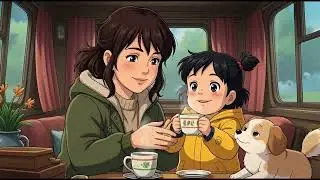 A Peaceful Rain Camping ASMR 🏕️ Mother Daughter Jungle Adventure | Ghibli Style ASMR