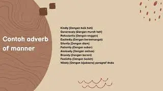 ADVERBS (Kata Keterangan)
