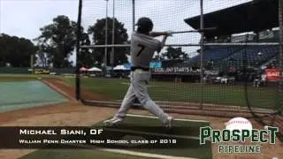Michael Siani, OF, William Penn Charter High School Class of 2018, Swing Mechanics at 200 fps