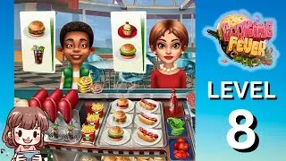 Cooking Fever Level 8 - Fast Food Court (No Boosters) ⭐⭐⭐