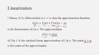 MATH I: Linearization and Differentials Arabic Narration