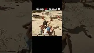 Who would win:100 men or 1 gorilla?💀#gaming#funny#fun #gorilla#human#1v1#fight#anime #manga#shorts.