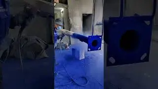 #BlueWhiteDouble-Colored Street Light Pole#Electrostatic Powder Spraying#Baking Paint#Lighting