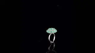 10k white gold natural round cut diamond ring