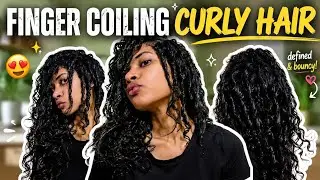 Finger Coiling Curly Hair✨️🎀| Definition and Long Lasting Juicy Curls |Curls Frizz Free and Luscious