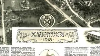 Canton Massachusetts 1918 Panoramic Bird's Eye View Map 6338