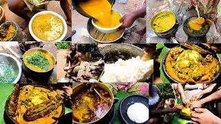 African village life Cooking Palmnut Soup With Rice Balls (OMOTUO) Best Family in African village