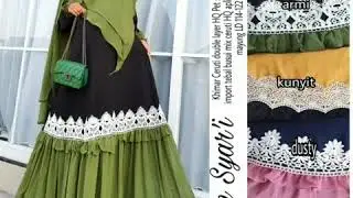 Trend gamis lebaran 2020 , gamis Syar'i dewasa, Baju wanita, model gamis lebaran 2020, Gamis mulimah