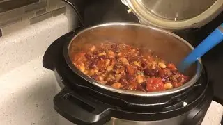 Easy Wintertime Instant Pot Beef and Bean Chili (Dry Beans)