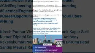 Adani Power plant Job opportunity#job #jobskaro