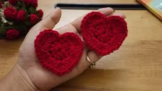 “Handmade crochet heart ❤️ | Perfect for Valentine’s & beginners 🧶✨”