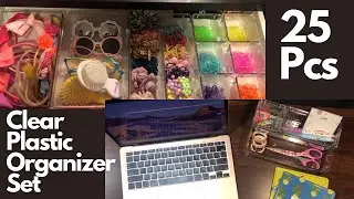 25 Pcs Clear Plastic Drawer Organizer Set | Unboxing and Review