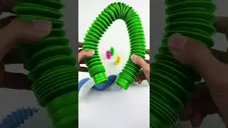 Creating Style Crunchy Sound POP-TUBE #diy #satisfyingvideos #relaxing #oddasmr #poptubesounds