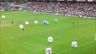 How to play Soccer at a Rugby match (halftime laughs)