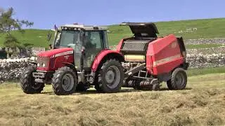 Haytime 2025 Massey 5455 Tractor Vicon RF 2235 Round Baler  Everyone busy making hay 11 07 2025
