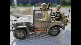 21st Century Toys, WWII 943 MB JEEP US ARMY truck, Willy's Jeep, Soldier GI JOE 2 figure, Scale 1:6