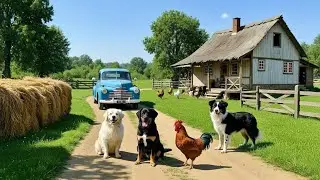Cozy Farm Homestead Ambience Soothing Country Sounds with Chickens, Dogs & Rural Nature for Relaxing
