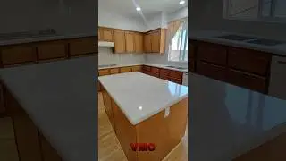 Daltile Quartz Chateau Kitchen Countertop with Full Height Backsplash #daltilechateau #kitchen#vmc