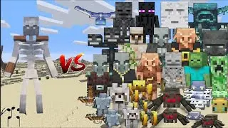 Mutant Skeleton vs All Mobs in Minecraft - Minecraft Mob Battle