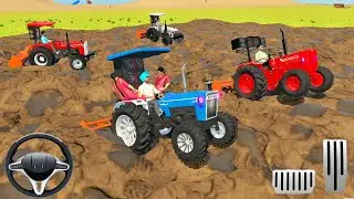 😱😄💥 Drive tractors Ford 3600 and Mahindra tractors with rotavators 😄🥰🎮#tractorgame #gamingvideo 