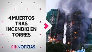 Gigantesco incendio en edificio residencial de Hong Kong deja 4 muertos