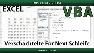 Verschachtelte For Next Schleife in Excel VBA