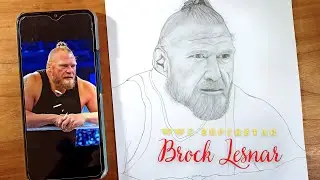How to draw WWE Superstar Brock Lesnar🔥 // Brock Lesnar drawing tutorial / Brock Lesnar return!!