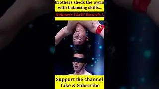 Most stairs climbed up and down while balancing a person on the head BLIND-FOLDED #shorts #facts