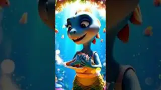 Goodbye Dino Tail&hellip; Hello Mermaid Sparkle!  #animation #cartoon #dinosaur  #pixarstyle #funny
