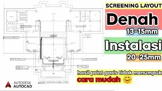 drafter mep - cara setting screening plot style print layout autocad instalasi proyek mep