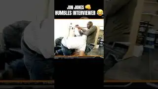 Jon Jones 👊 humbles an interviewer in this hilarious throwback! 😂 #ufc #mma #fyp #viral  #shorts