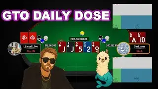 LLinusLL0ve vs. SeaLlama 100/200 HU NLHE VIP Highlights + GTO Training